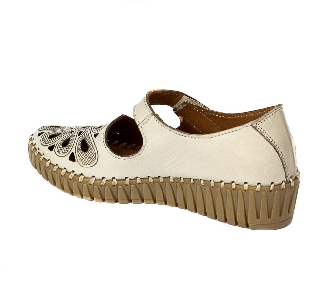 Półbuty Manitu 840011-08 Beige 