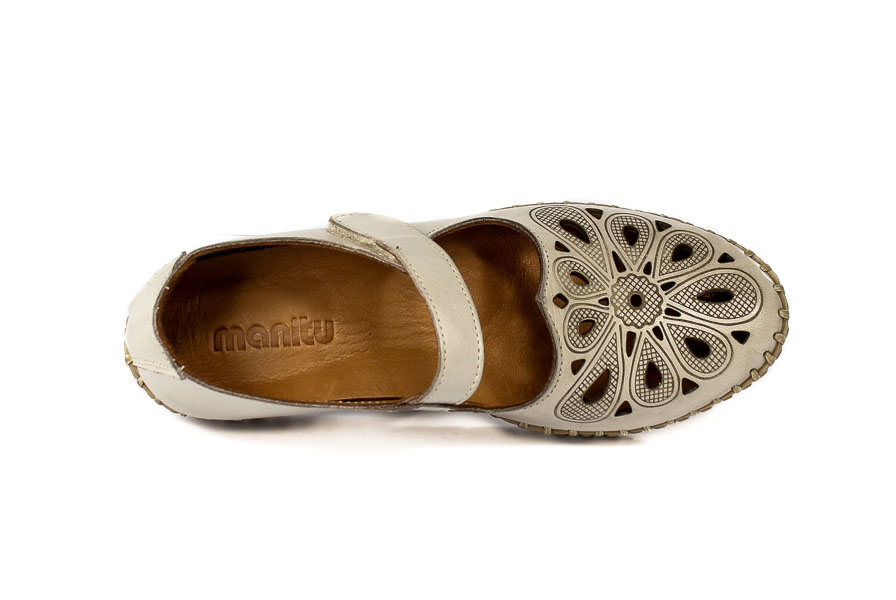 Półbuty Manitu 840011-08 Beige 