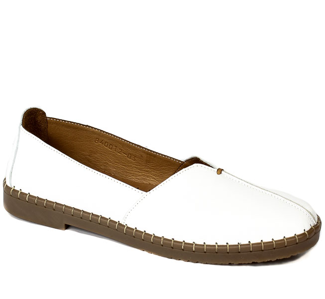 Półbuty Manitu 840012-03 Weis Biały