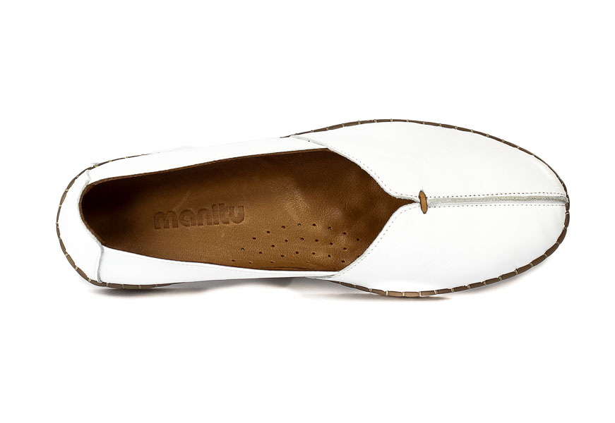 Półbuty Manitu 840012-03 Weis Biały