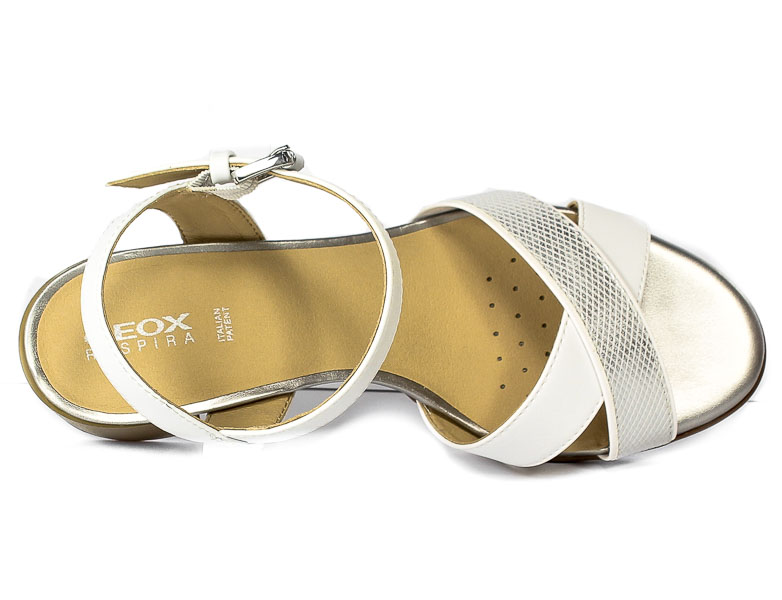 Sandały Geox D25CWF-C0007 White-Silver
