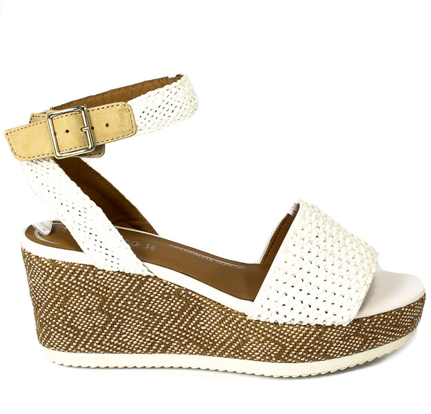 Sandały Geox D25SMD-C1449 White-Biscuit