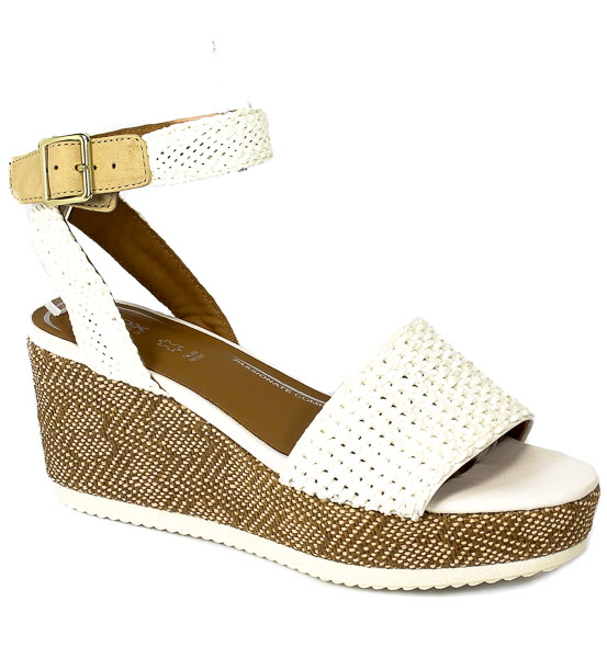 Sandały Geox D25SMD-C1449 White-Biscuit