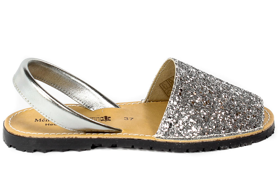 Sandały Menorquina 550 Glitter Plata