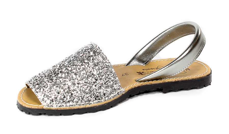 Sandały Menorquina 550 Glitter Plata