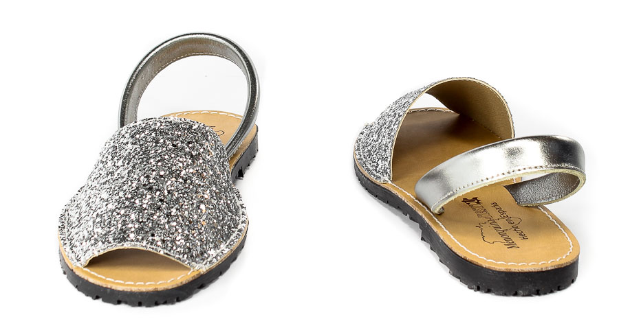 Sandały Menorquina 550 Glitter Plata