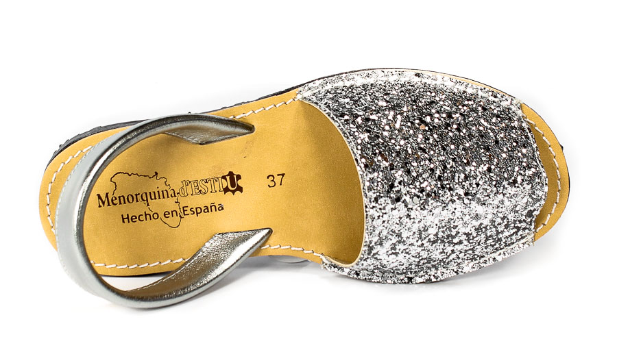 Sandały Menorquina 550 Glitter Plata