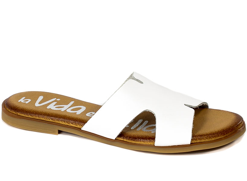 Klapki La Vida Es Bella 4612 Sp/Napa Blanco