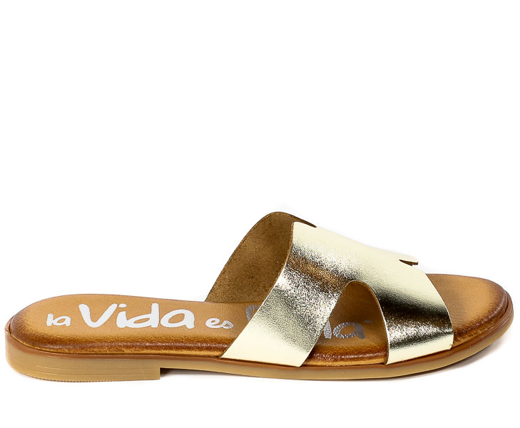 Klapki La Vida Es Bella 4612 Laminado Platino