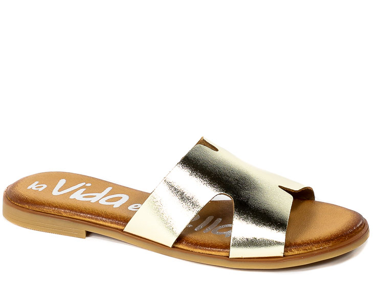 Klapki La Vida Es Bella 4612 Laminado Platino