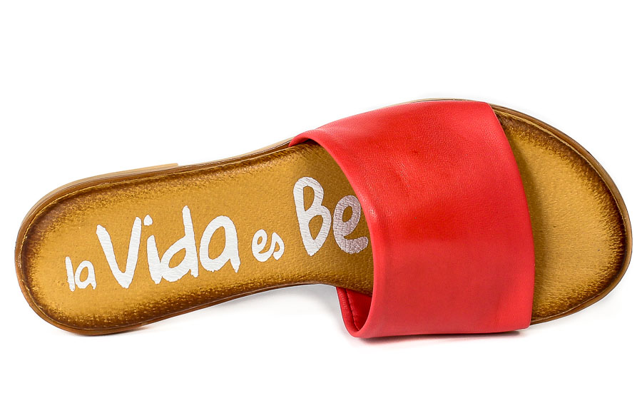 Klapki La Vida Es Bella 4616 Ceralin Rojo