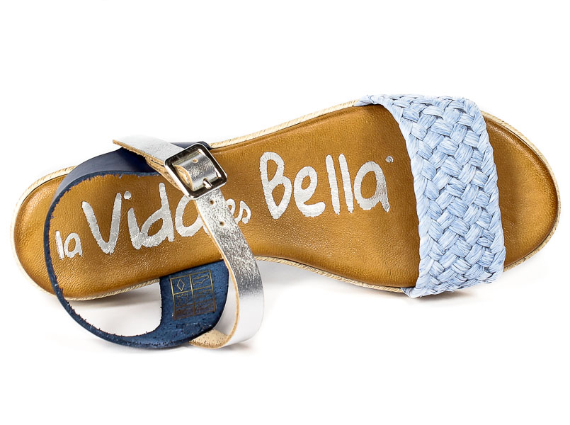 Sandały La Vida Es Bella 4614 Azul/Vaq.Marino.Lam.Plata
