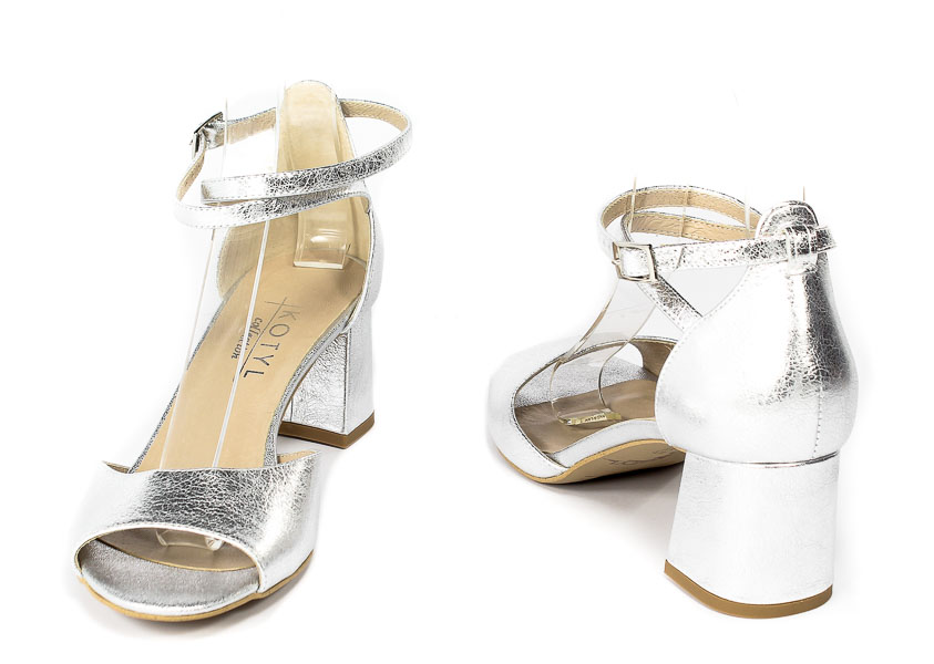 Sandały Kotyl 3805 Srebrny Lico