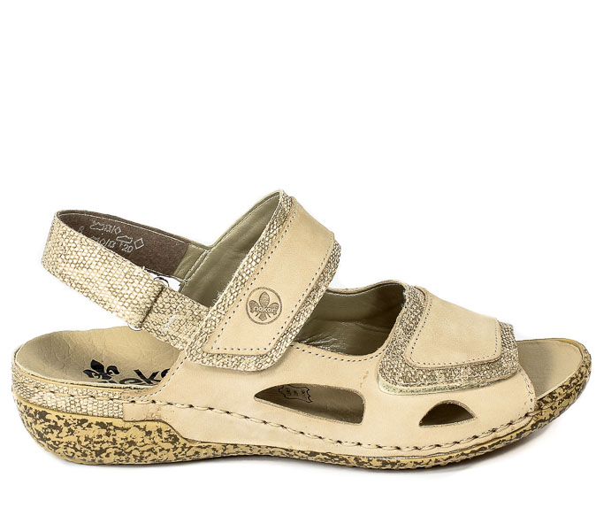 Sandały Rieker V7284-60 Beige Combination