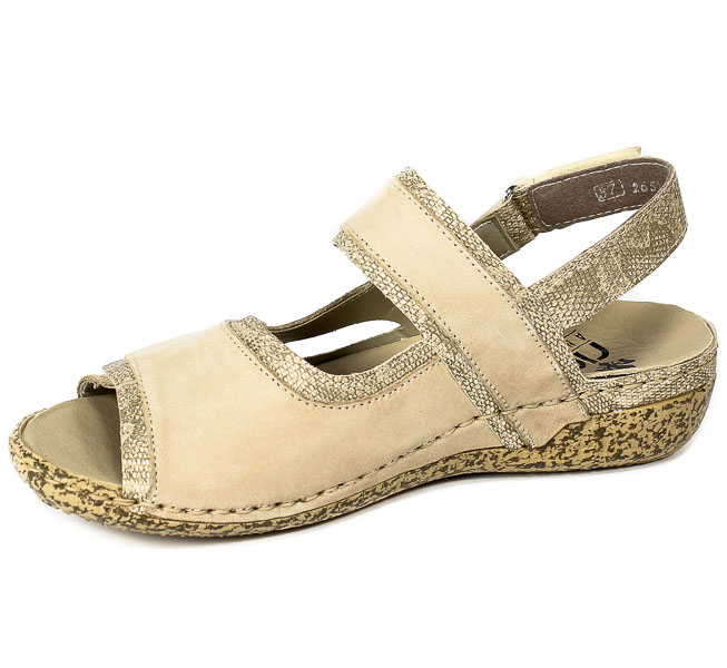 Sandały Rieker V7284-60 Beige Combination