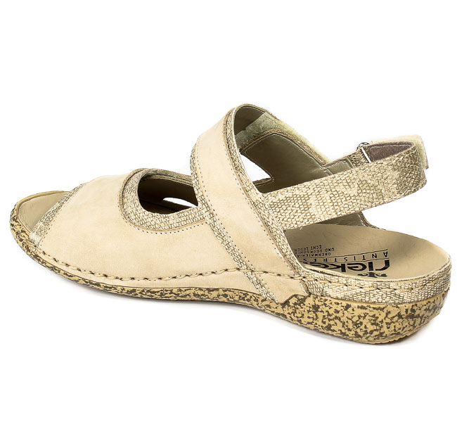 Sandały Rieker V7284-60 Beige Combination