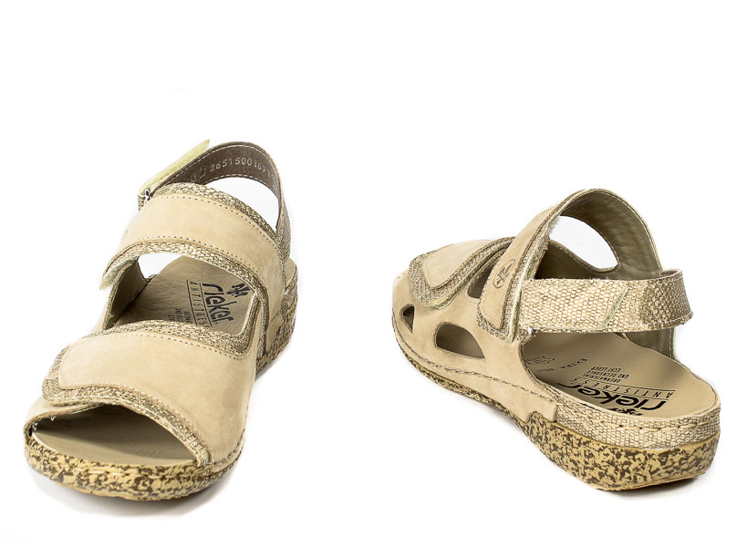 Sandały Rieker V7284-60 Beige Combination