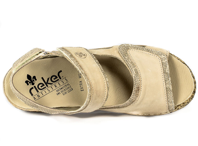 Sandały Rieker V7284-60 Beige Combination