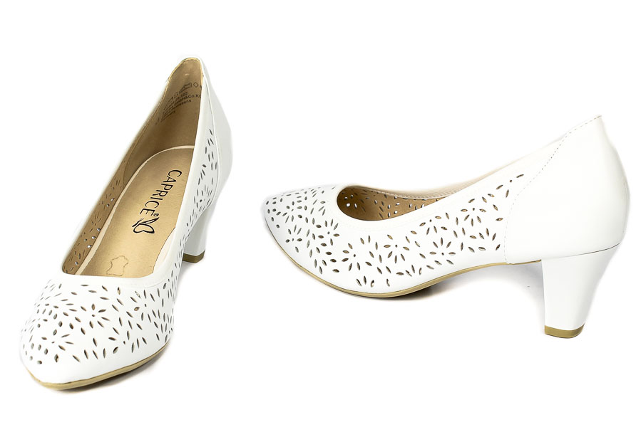 Czółenka Caprice 9-22503-28 102 White Nappa