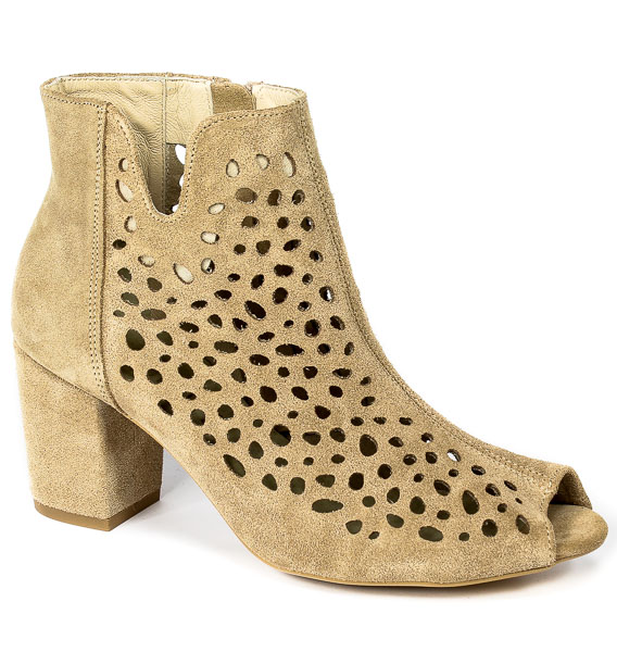 Botki Exquisite 1184 Piasek welur