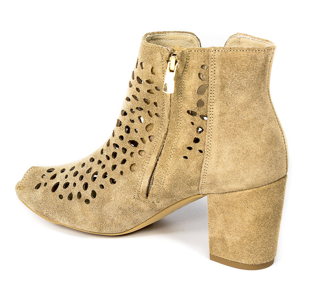 Botki Exquisite 1184 Piasek welur