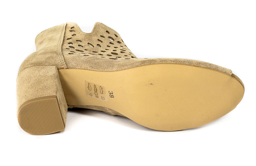 Botki Exquisite 1184 Piasek welur