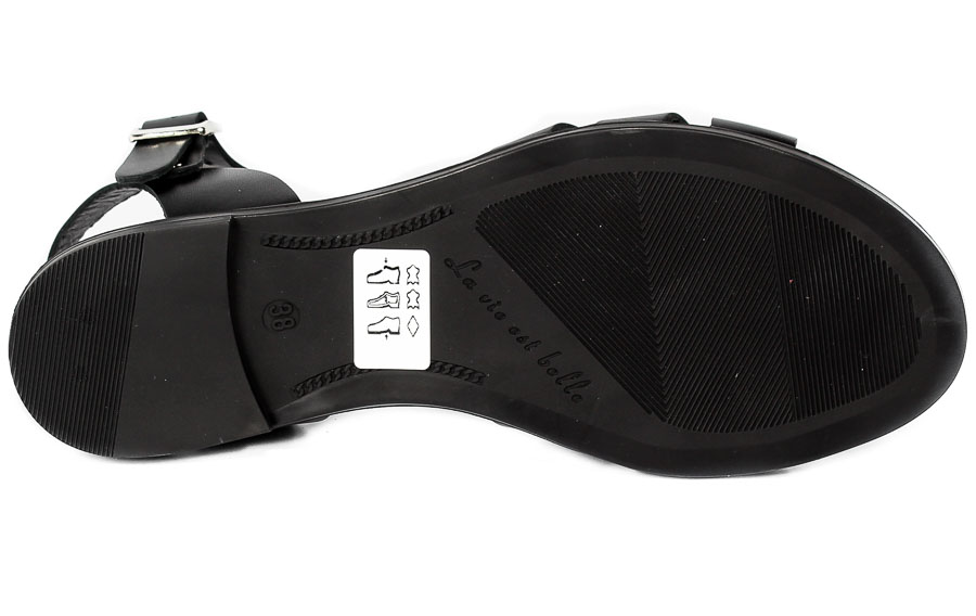 Sandały Lan-Kars H22009-1 Czarny Lic