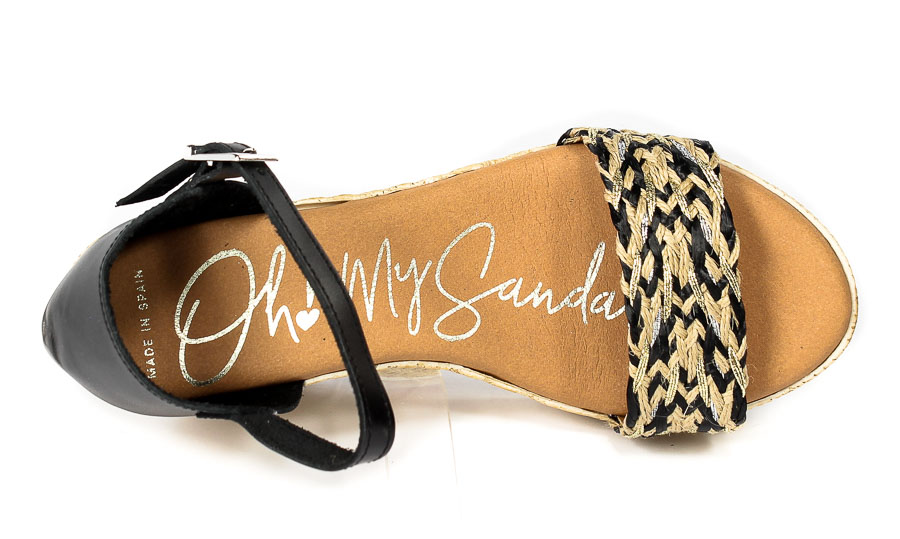 Sandały Oh My Sandals 4869 Negro Combi
