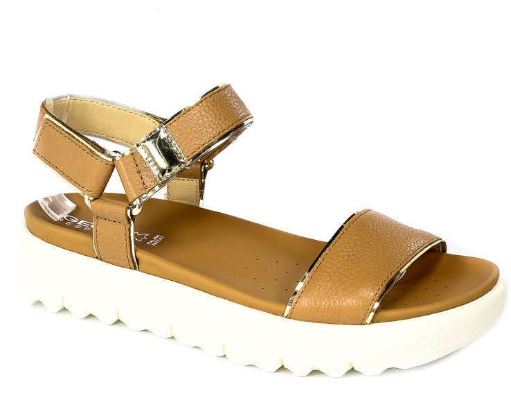 Sandały Geox D25SZB-046BN Camel-LT.Gold