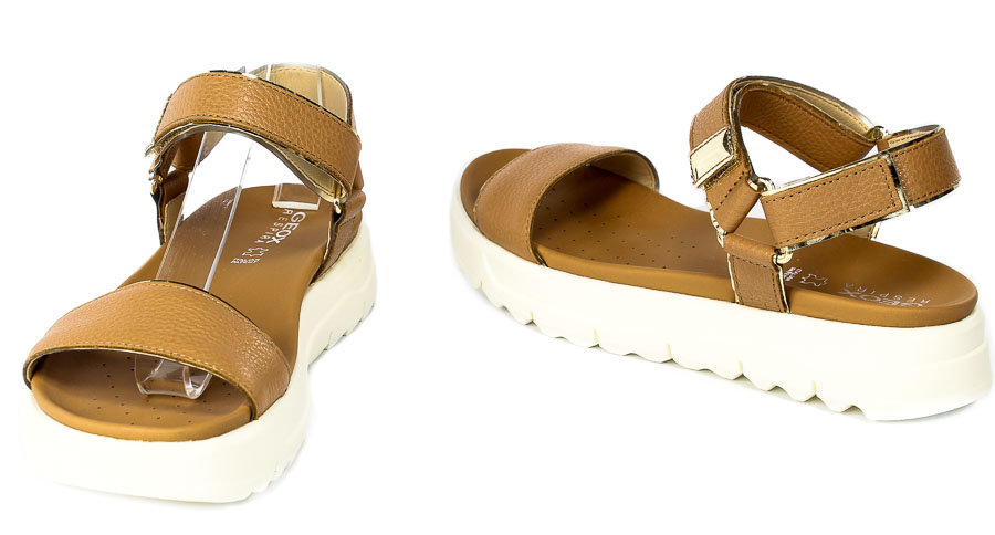 Sandały Geox D25SZB-046BN Camel-LT.Gold