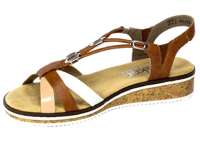 Sandały Rieker V3657-81 Brown