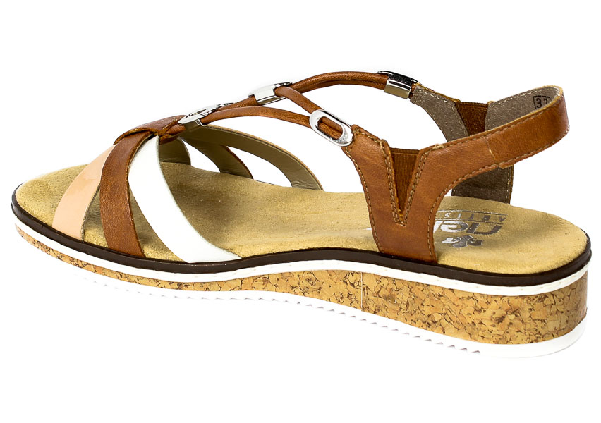 Sandały Rieker V3657-81 Brown