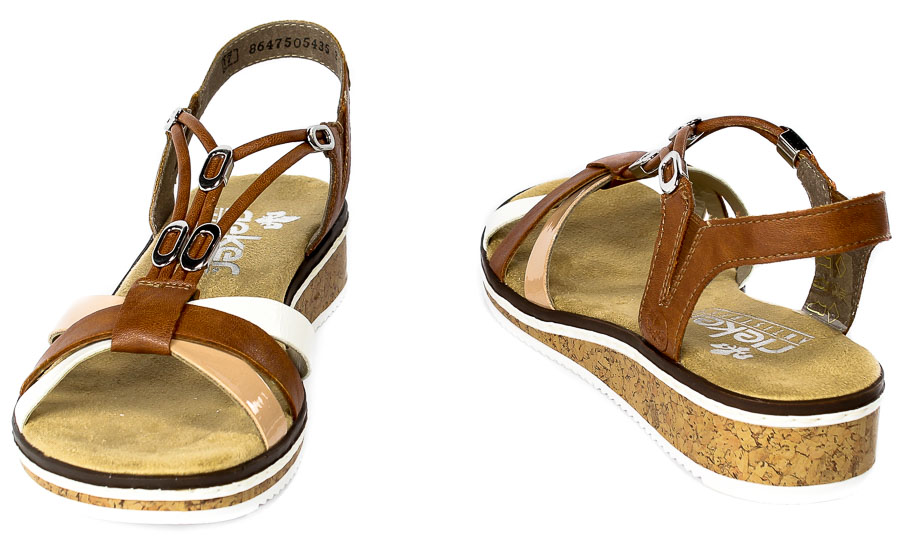 Sandały Rieker V3657-81 Brown