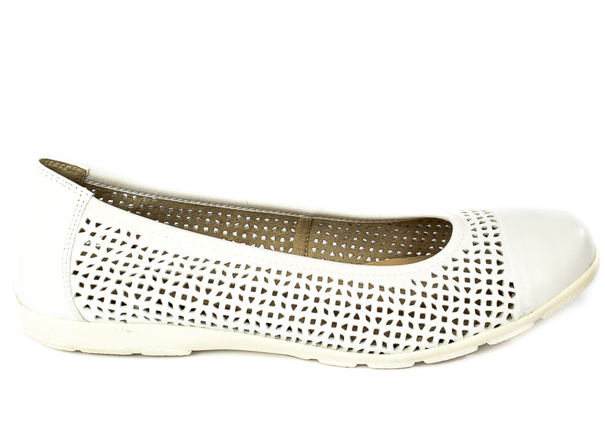 Baleriny Caprice 9-22151-28 102 White nappa