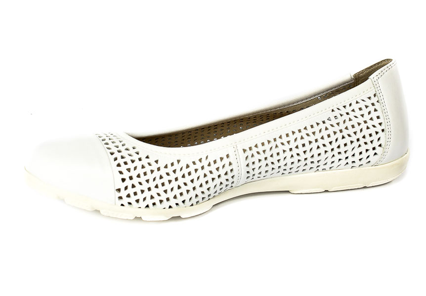 Baleriny Caprice 9-22151-28 102 White nappa