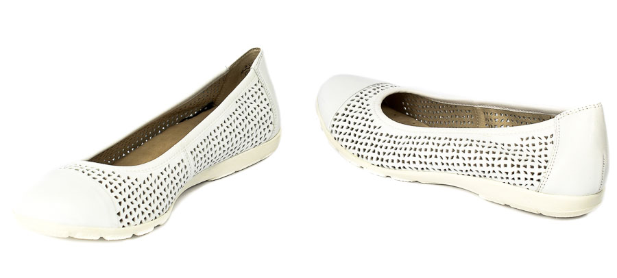 Baleriny Caprice 9-22151-28 102 White nappa