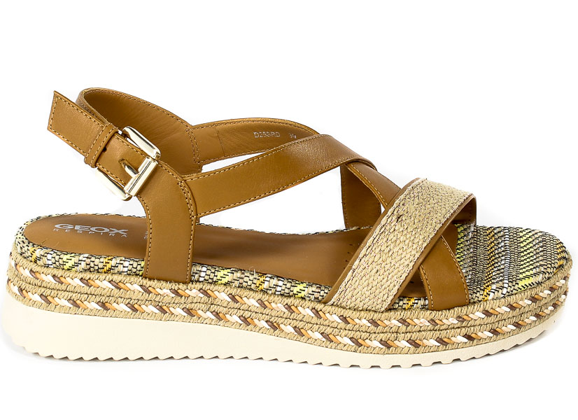 Sandały Geox D25R6D C5822 S.Lea Wov Camel Sand R.39