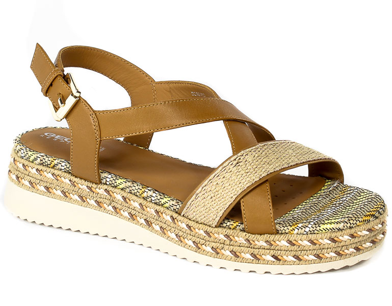 Sandały Geox D25R6D C5822 S.Lea Wov Camel Sand R.39