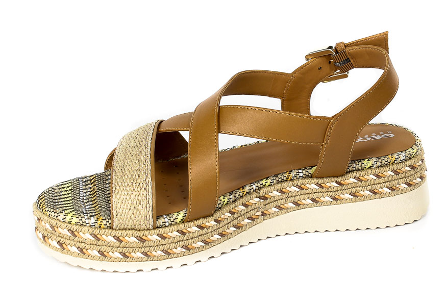 Sandały Geox D25R6D C5822 S.Lea Wov Camel Sand R.39