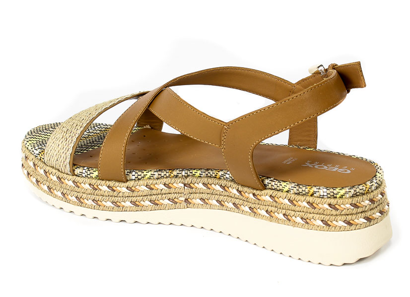 Sandały Geox D25R6D C5822 S.Lea Wov Camel Sand R.39