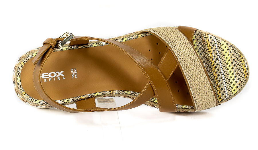 Sandały Geox D25R6D C5822 S.Lea Wov Camel Sand R.39