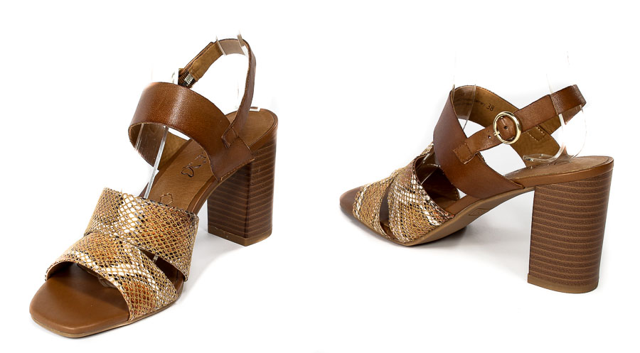 Sandały Caprice 9-28304-28 314 Cognac Snake