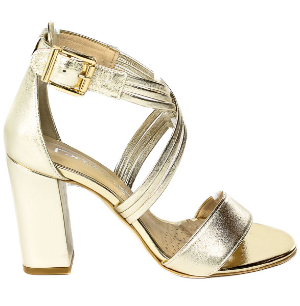 Sandały Prestige 2071 OBL/W Złoto-Lico