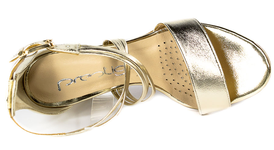 Sandały Prestige 2071 OBL/W Złoto-Lico