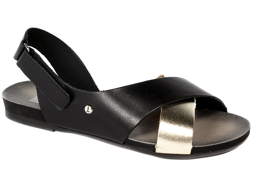 Sandały Lemar 40141 Bf.Czarny+Bf Złoto