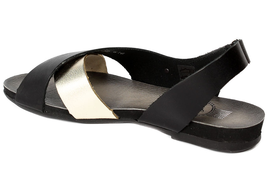 Sandały Lemar 40141 Bf.Czarny+Bf Złoto
