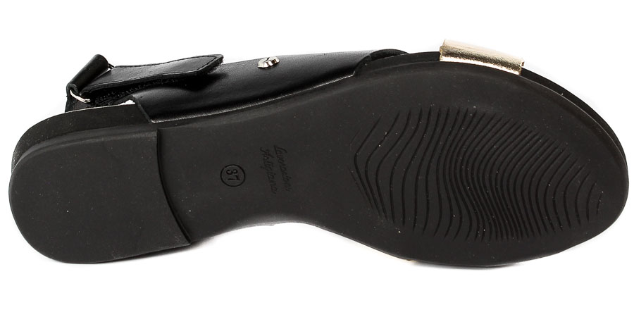 Sandały Lemar 40141 Bf.Czarny+Bf Złoto