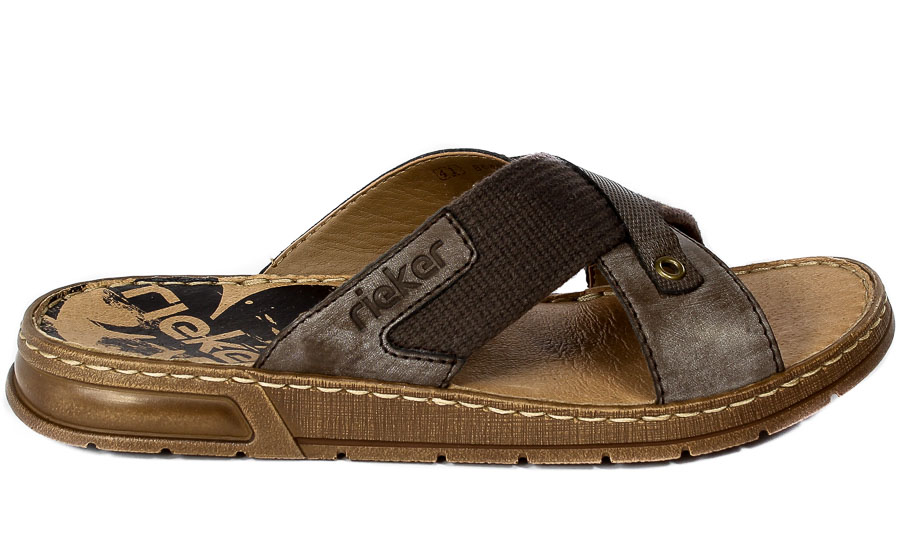 Klapki Rieker 21252 -25 Brown 