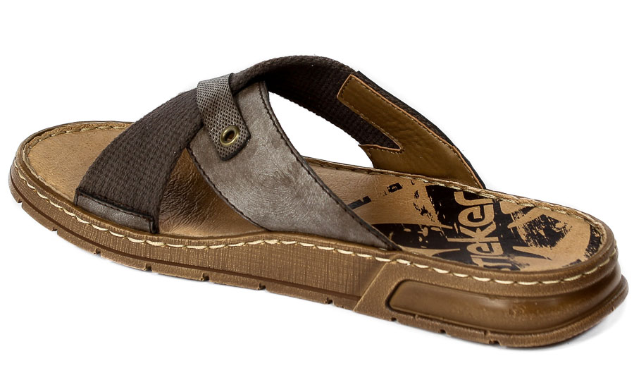 Klapki Rieker 21252 -25 Brown 