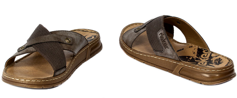 Klapki Rieker 21252 -25 Brown 